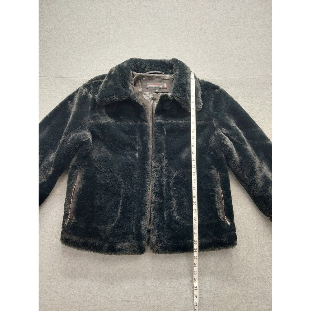 Urban Republic Collection Women Faux Fur Jacket M Black Full Zip Cozy Outdoor - Picture 7 of 15
